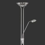 Φωτιστικό Δαπέδου SPOCK Reality LED 24W Νίκελ Ματ Μεταλλικό Dimmable 2200lm+500lm 3000K  R42292107