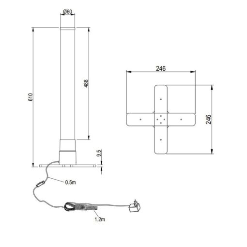 Πορτατίφ Reality LED 2,4W  Τιτάνιο Πλαστικό  RGB 3000K  R50711187