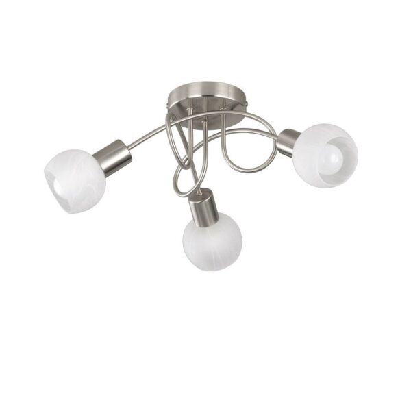 Φωτιστικό Οροφής Reality   3xE14 Νίκελ Ματ Μεταλλικό    R60173007