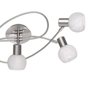 Φωτιστικό Οροφής Reality   5xE14 Νίκελ Ματ Μεταλλικό    R60175007