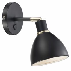 Nordlux Ray Φωτιστικό Τοίχου Μαύρο E14  Μεταλλικό –  63191003