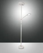 Φωτιτστικό Δαπέδου  Fabas Luce Regina LED 36W+12W  Λευκό Με Dimmer Αφής  3050lm + 1100lm Θερμό 3000K – 3551-10-102