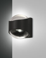 Φωτιστικό Τοίχου  Fabas Luce Remy LED 12W  Μαύρο  IP65 1000lm Θερμό 3000K – 3692-21-101