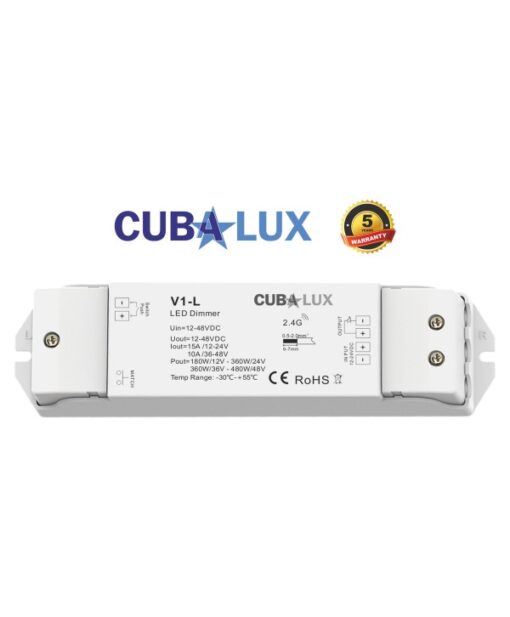 LED Controller Dimmer simplicity RF‐ push button 15A 12‐48Vdc  CUBALUX CL13-0930