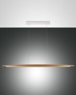 Κρεμαστό Φωτιστικό   Fabas Luce Ribot LED 26W  Ξύλο Με Dimmer  2945lm Θερμό 3000K – 3676-45-215