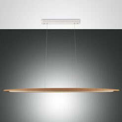 Κρεμαστό Φωτιστικό   Fabas Luce Ribot LED 26W  Ξύλο Με Dimmer  2945lm Θερμό 3000K – 3676-45-215