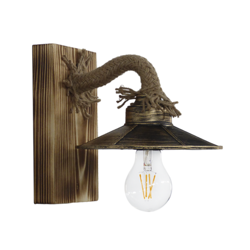 Φωτιστικό τοίχου Σχοινί-Ξύλο R-150ΑΡ-S- Heronia – 30-0059