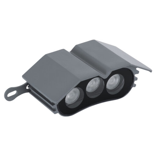 GloboStar® TREELIGHT-ZINA S-90982 Κυρτή Μπάρα Φωτισμού Wall Washer με Αντιθαμβωτική Γρίλια Ειδική για Φυτά – Δέντρα LED 3W 255lm 30° DC 24V Αδιάβροχο IP65 L11 x W6.5 x H5cm με Αυτόματα Προγράμματα Εναλλαγής Χρωμάτων Πολύχρωμο RGBW – Γκρι Ανθρακί – 3 Years