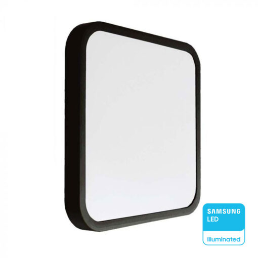 48W LED Πλαφονίερα V-TAC Samsung Chip 3000K Τετράγωνη Μαύρη IP44 – 76481-24