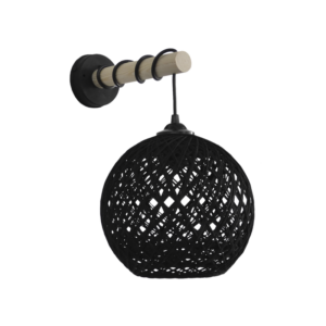 SILK-01/ΑΡ STICK  Μαύρο  Φ20 Απλίκα Ξύλο Heronia – 31-1155