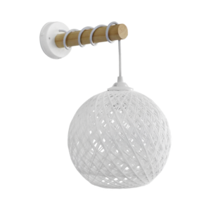 SILK-01/ΑΡ STICK Λευκό Φ20 Απλίκα Ξύλο Heronia – 31-1156