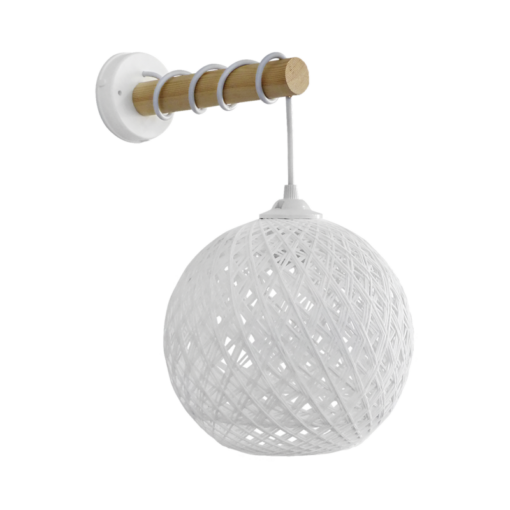 SILK-01/ΑΡ STICK Λευκό Φ20 Απλίκα Ξύλο Heronia – 31-1156