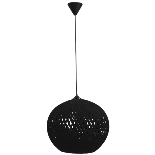 SILK-02 Φ35  Μαύρο  1/L  Κρεμαστό  E27 Heronia – 31-1141