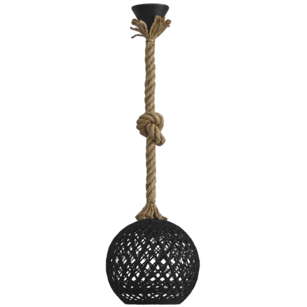 SILK-01 Φ20 Σχοινί  UT- Μαύρο  1/L E27 Heronia – 31-1149