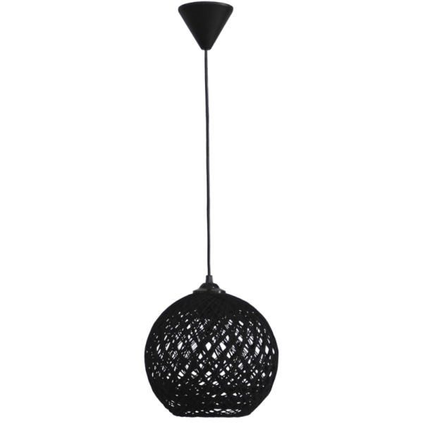 SILK-01 Φ20  Μαύρο  1/L  Κρεμαστό  E27 Heronia – 31-1138