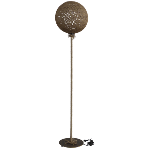 SILK-02 Φωτιστικό Δαπέδου Σχοινί NATUR-UT-Μπρονζέ  Heronia – 31-1161