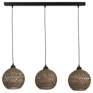 SILK/3L Ράγα CE  Μαύρο -Φυσικό Κρεμαστό Heronia – 31-1170