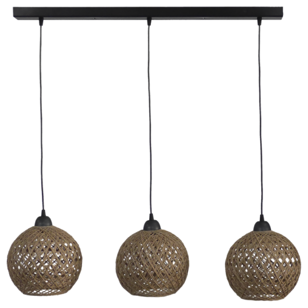 SILK/3L Ράγα CE  Μαύρο -Φυσικό Κρεμαστό Heronia – 31-1170