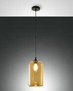 Κρεμαστό Φωτιστικό   Fabas Luce Silo E27 Μελί     – 3491-40-125