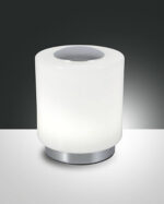 Επιτραπέζιο Φωτιστικό   Fabas Luce Simi LED 8W  Χρώμιο Με Dimmer Αφής  750lm Θερμό 3000K – 3257-30-138