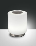 Επιτραπέζιο Φωτιστικό   Fabas Luce Simi LED 8W  Νίκελ Σατινέ Με Dimmer Αφής  750lm Θερμό 3000K – 3257-30-178