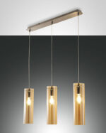 Κρεμαστό Φωτιστικό   Fabas Luce Sintesi 3X E27 Μελί     – 3480-47-125