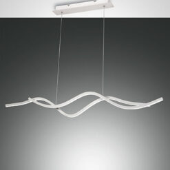 Κρεμαστό Φωτιστικό   Fabas Luce Sinuo LED 36W  Λευκό Steps dimmable  3880lm Θερμό 3000K – 3666-45-102