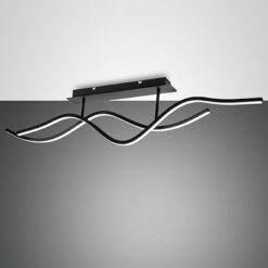 Φωτιστικό Οροφής  Fabas Luce Sinuo LED 36W  Μαύρο Steps dimmable  3880lm Θερμό 3000K – 3666-65-101