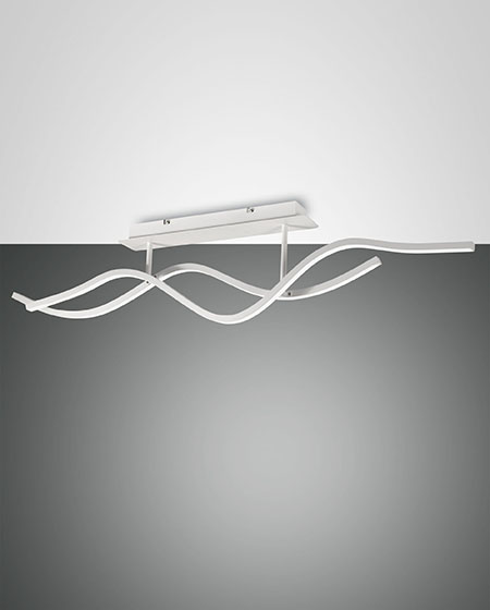 Φωτιστικό Οροφής  Fabas Luce Sinuo LED 36W  Λευκό Steps dimmable  3880lm Θερμό 3000K – 3666-65-102