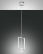 Κρεμαστό Φωτιστικό   Fabas Luce Sirio LED 8W  Λευκό   750lm Θερμό 3000K – 3390-40-102