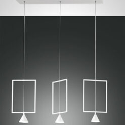 Κρεμαστό Φωτιστικό   Fabas Luce Sirio LED 24W  Λευκό Dimmable  2260lm Θερμό 3000K – 3390-49-102