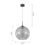 InLight Κρεμαστό φωτιστικό από μελί γυαλί 1XE27 D:30cm (4039-A-Amber)