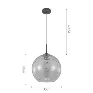 InLight Κρεμαστό φωτιστικό από μελί γυαλί 1XE27 D:30cm (4039-A-Amber)