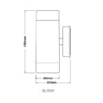 Επιτοίχιο Φωτιστικό Απλίκα 2ΧGU10 Up-Down IP44 Πλαστικό Λευκό ACA DECOR – SL7031W