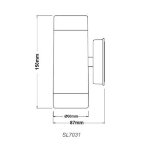 Επιτοίχιο Φωτιστικό Απλίκα 2ΧGU10 Up-Down IP44 Πλαστικό Λευκό ACA DECOR – SL7031W