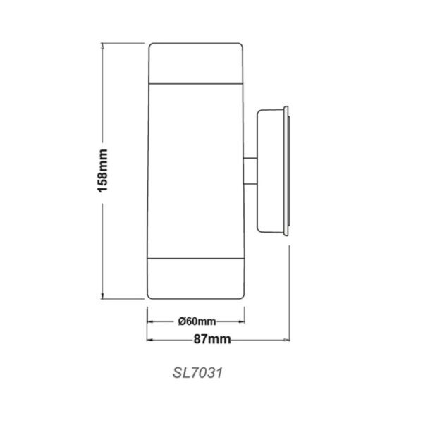 Επιτοίχιο Φωτιστικό Απλίκα 2ΧGU10 Up-Down IP44 Πλαστικό Λευκό ACA DECOR – SL7031W