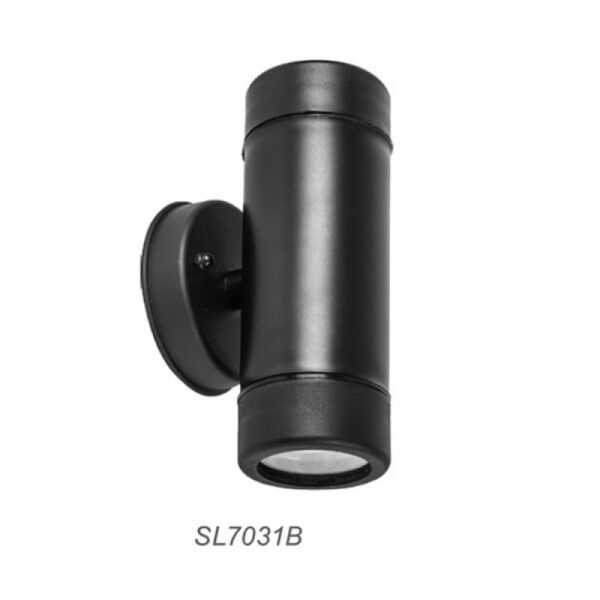 Επιτοίχιο Φωτιστικό Απλίκα 2ΧGU10 Up-Down IP44 Πλαστικό Μαύρο ACA DECOR – SL7031B