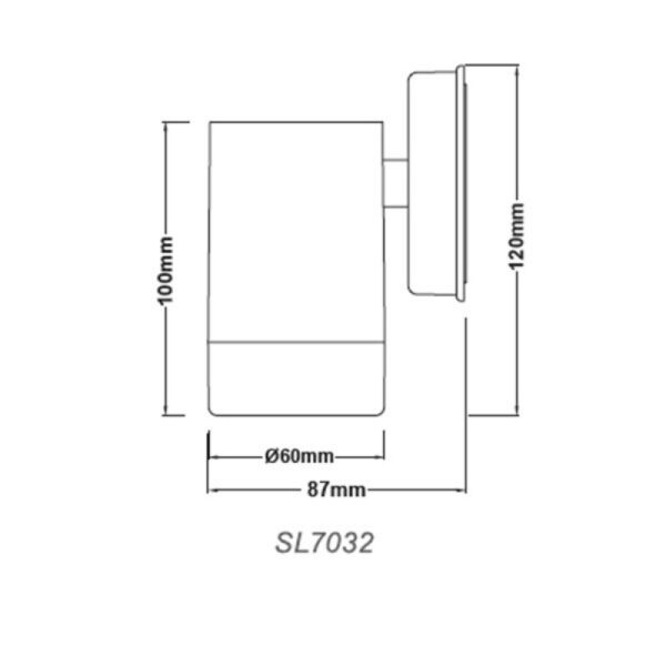 Επιτοίχιο Φωτιστικό Απλίκα 1ΧGU10 IP44 Πλαστικό Λευκό ACA – SL7032W