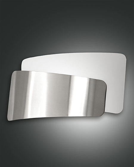 Φωτιστικό Τοίχου  Fabas Luce Slane E27 Νίκελ Σατινέ     – 3177-21-178