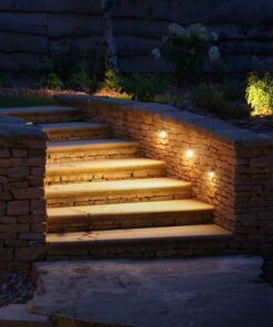 Επιτοίχιο Φωτιστικό LED για Σκαλοπάτια 8W ACA Λευκό Στρογγυλό Αδιάβροχο IP65 Θερμό 3000K – SLIM12W