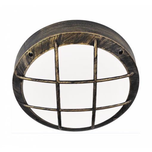 Φωτιστικό πλαφόν οροφής/τοίχου  Πλαστικό-40B Μπρονζέ  Heronia – 13-0101