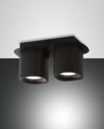 Σποτ  Fabas Luce Smooth 2X GU10 Μαύρο     – 3555-82-101