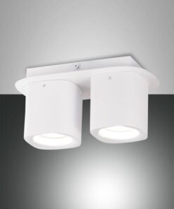Σποτ  Fabas Luce Smooth 2X GU10 Λευκό     – 3555-82-102