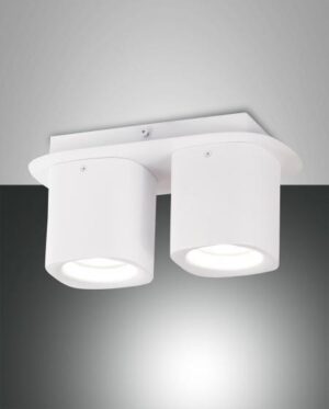Σποτ  Fabas Luce Smooth 2X GU10 Λευκό     – 3555-82-102