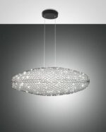 Κρεμαστό Φωτιστικό   Fabas Luce Sumter LED 18W  Μαύρο Steps dimmable  1780lm Θερμό 3000K – 3693-40-101