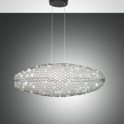 Κρεμαστό Φωτιστικό   Fabas Luce Sumter LED 18W  Μαύρο Steps dimmable  1780lm Θερμό 3000K – 3693-40-101