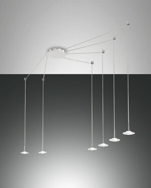 Κρεμαστό Φωτιστικό   Fabas Luce Susanna LED 48W  Λευκό Dimmable  4530lm Θερμό 3000K – 3444-46-102