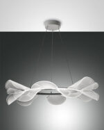 Κρεμαστό Φωτιστικό   Fabas Luce Sylvie LED 40W  Λευκό Dimmable  5500lm Θερμό 3000K – 3626-45-102