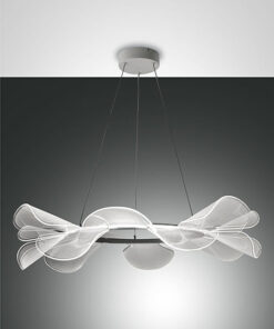 Κρεμαστό Φωτιστικό   Fabas Luce Sylvie LED 40W  Λευκό Dimmable  5500lm Θερμό 3000K – 3626-45-102