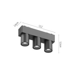 InLight Φωτιστικό LED 6W 3000K για Ultra-Thin μαγνητική ράγα σε λευκή απόχρωση D:12,5cmX5,5cm (T03601-WH)
